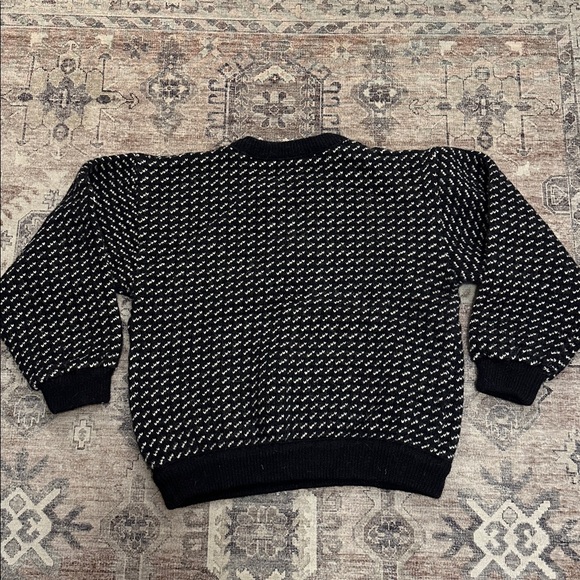 Vintage ll bean Men's dark gray and White Sweater made in Norway wool blend - Picture 6 of 6